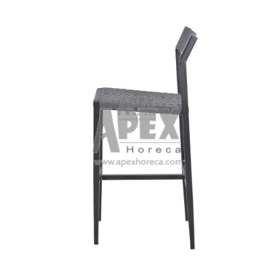 Moderna Outdoor Trend Aluminium Rope Black, sedia da pranzo di qualità all&prime;ingrosso