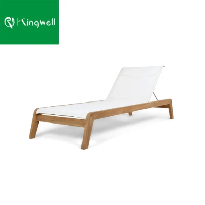 Sedia da piscina in legno sdraio sdraio in legno sdraio imbottita Chaise lounger per mobili da esterni