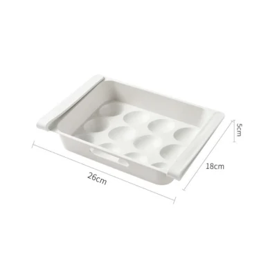 Conservazione scatola delle uova contenitore in plastica Organizzatore Frigo da cucina per Supporto impilabile con contenitori per frigorifero vassoio retrattile