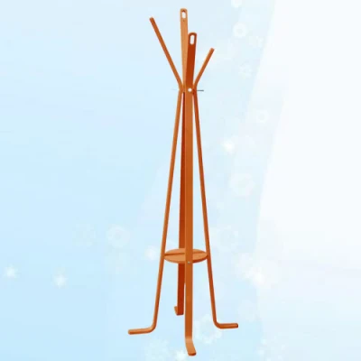  Rack portabiti Bamboo con 2 ripiani e 4 ganci per scarpe, abbigliamento