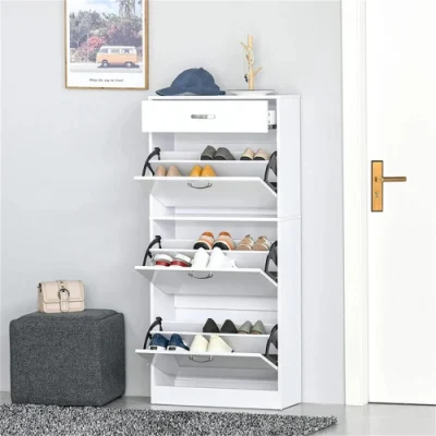 Mobile moderno armadio unità MDF 3 livelli rack scarpe all&prime;ingrosso