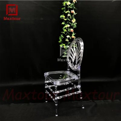Wedding trasparente acrilico Outdoor Dining Furniture Ristorante picnic resina plastica Sedia in cristallo Chiavari Tiffany