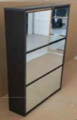  Armadietto con pattini a specchio con colore bianco/nero o personalizzato