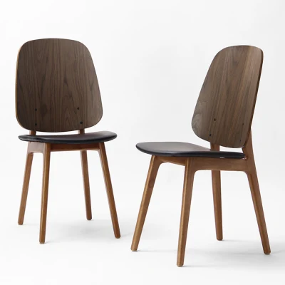 Sedile Nordic Upholstery con sedia da pranzo in legno di noce