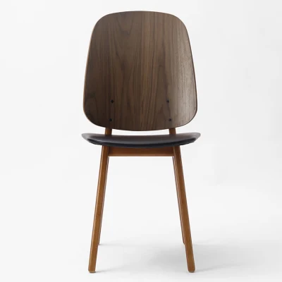  Sedile Nordic Upholstery con sedia da pranzo in legno di noce