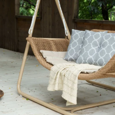 Alluminio PE Rattan Mobili per esterni tempo libero doppio brevettato Swing Hanging Sedia