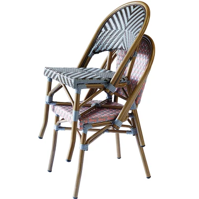 Patio all&prime;aperto in stile francese per tutte le stagioni, Bistro PE Rattan Garden Sedia per caffè