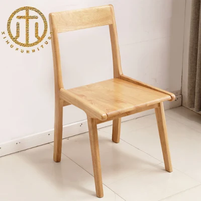 Sedia da pranzo retrò Nordic Household Solid Wood Leisure con braccioli
