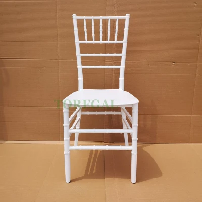  Bianco colore Monobloc PP Chaise Chiavari Tiffany Sedie