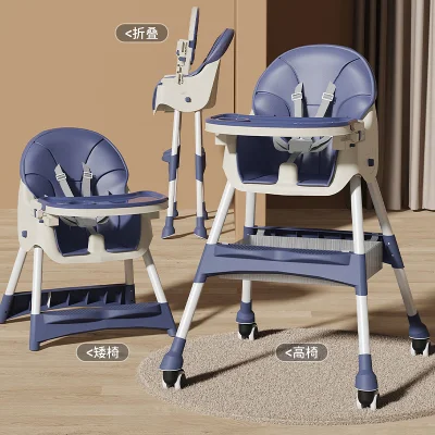  Tavolo da pranzo per bambini multifunzionale/rotella di arresto silenziosa/Baby Dining pieghevole Sedia