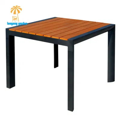  Mobili da Giardino a 4 posti Aluminuml combinazione legno Mobili da pranzo europei Tavolo esterno