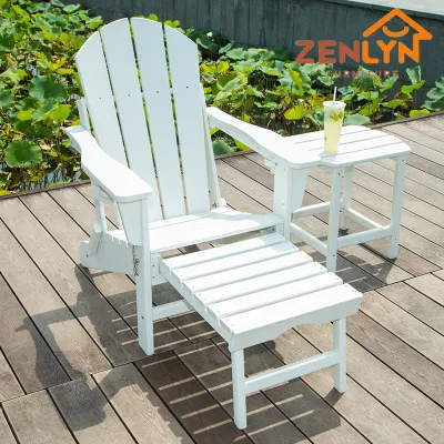  Esterno impermeabile HDPE legno di plastica Deck giardino sedia Adirondack