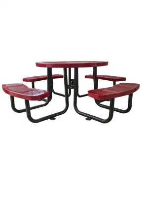  Tavolo da picnic in termoplastica per esterni OEM da 46&quot;, moderno tavolo per impieghi pesanti E sedie