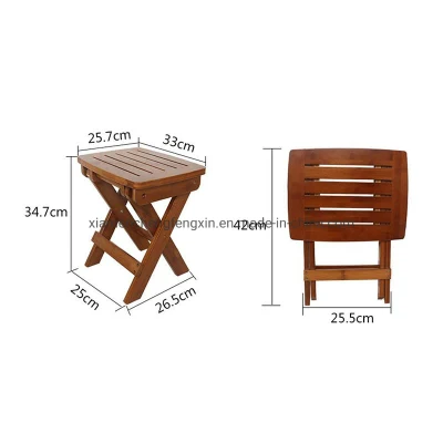  Pesca a buon mercato Camping Bamboo Wood piedi sgabello pieghevole per adulti Bambino