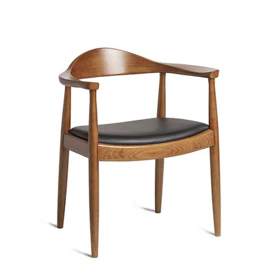  Nordic Short Leg Ristorante usato legno imitato teck di legno massiccio Sedia da pranzo del produttore