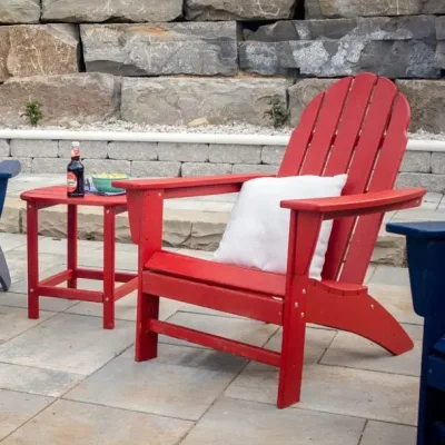  Moderna sedia Adirondack pieghevole esterna riciclato giardino in plastica per patio Ponte sul cortile