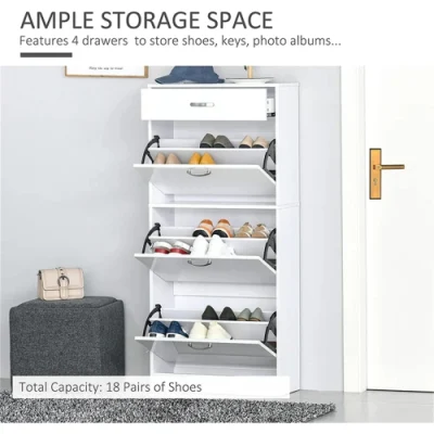 Mobile moderno armadio unità MDF 3 livelli rack scarpe all&prime;ingrosso