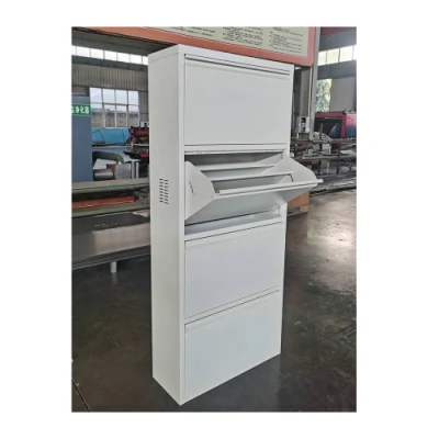  FAS-036A supporto per rack sottile in metallo pieghevole a 4 livelli Slimline Armadietto per rack con supporto per cassoncino di pulizia