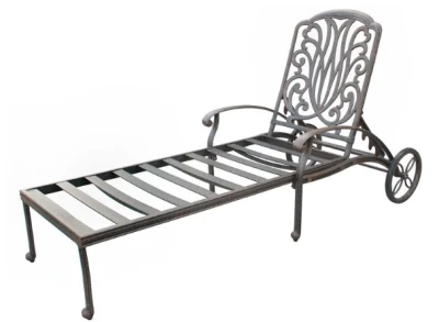  Chaise lounger patio Pool lounger Black regolabile chaise lounger