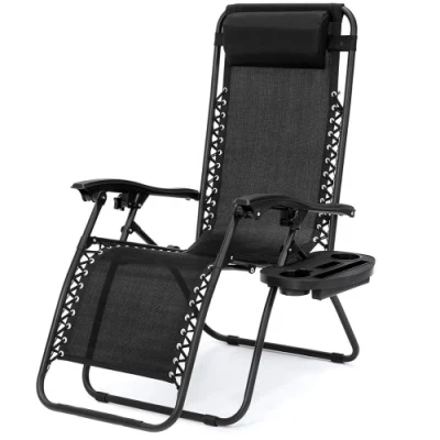 Esterno moderna Lounge Sedie pieghevoli in acciaio inox alluminio regolabile e parasole pieghevole Sdraio Lazy Lounge sulla spiaggia
