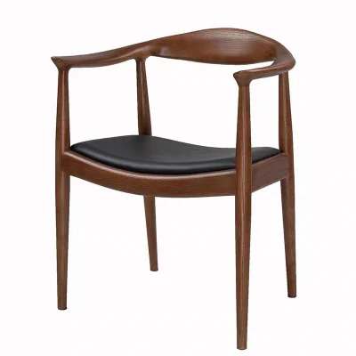  Moderna Noce colore sedia in legno Sedie sedili in pelle Ristorante Home Sedia da pranzo