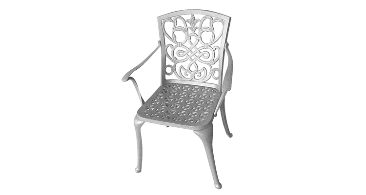 Cast Aluminum Patio Furniture Outdoor Garden Furniture Weston Kd Armchair