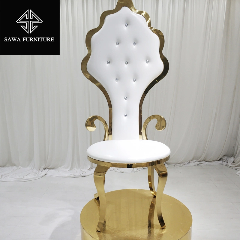 Flower Back Stainless Steel Gold Wedding Event Phoenix Chair