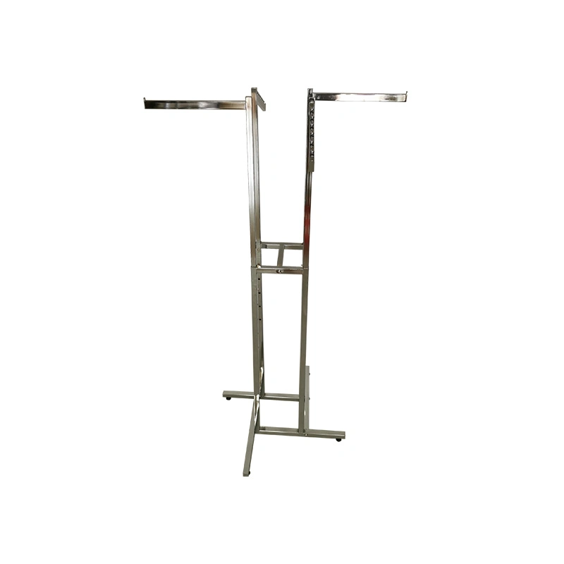 Folding Chrome Removable Garment Display Rack with 4 Rails