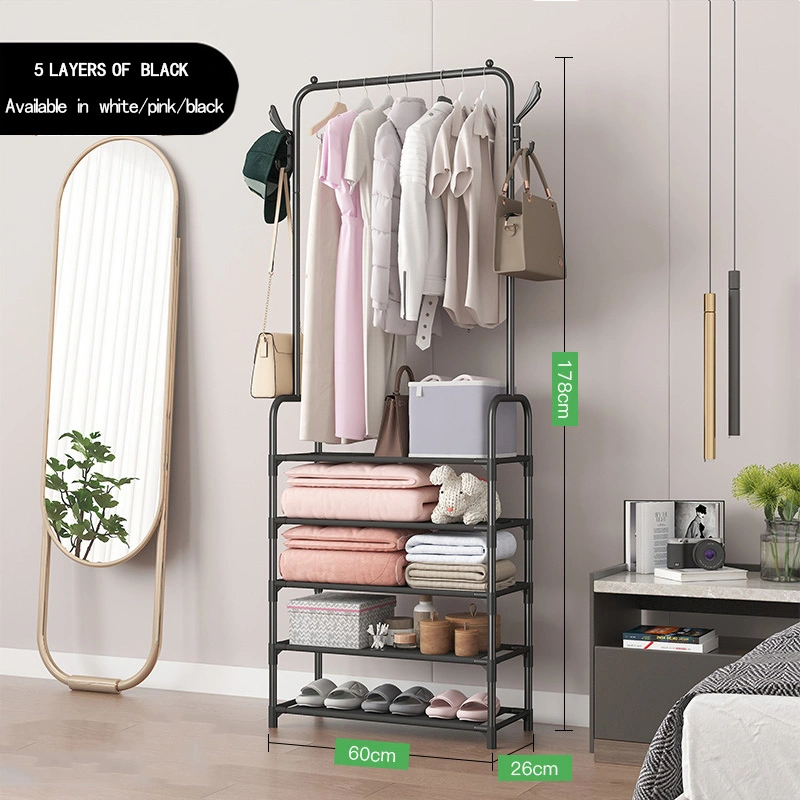 Lightweight Convenient Steel Frame Clothes Shelf Assembling Shoe Rack &amp; Bag Hat Stand Shelf Wholesale