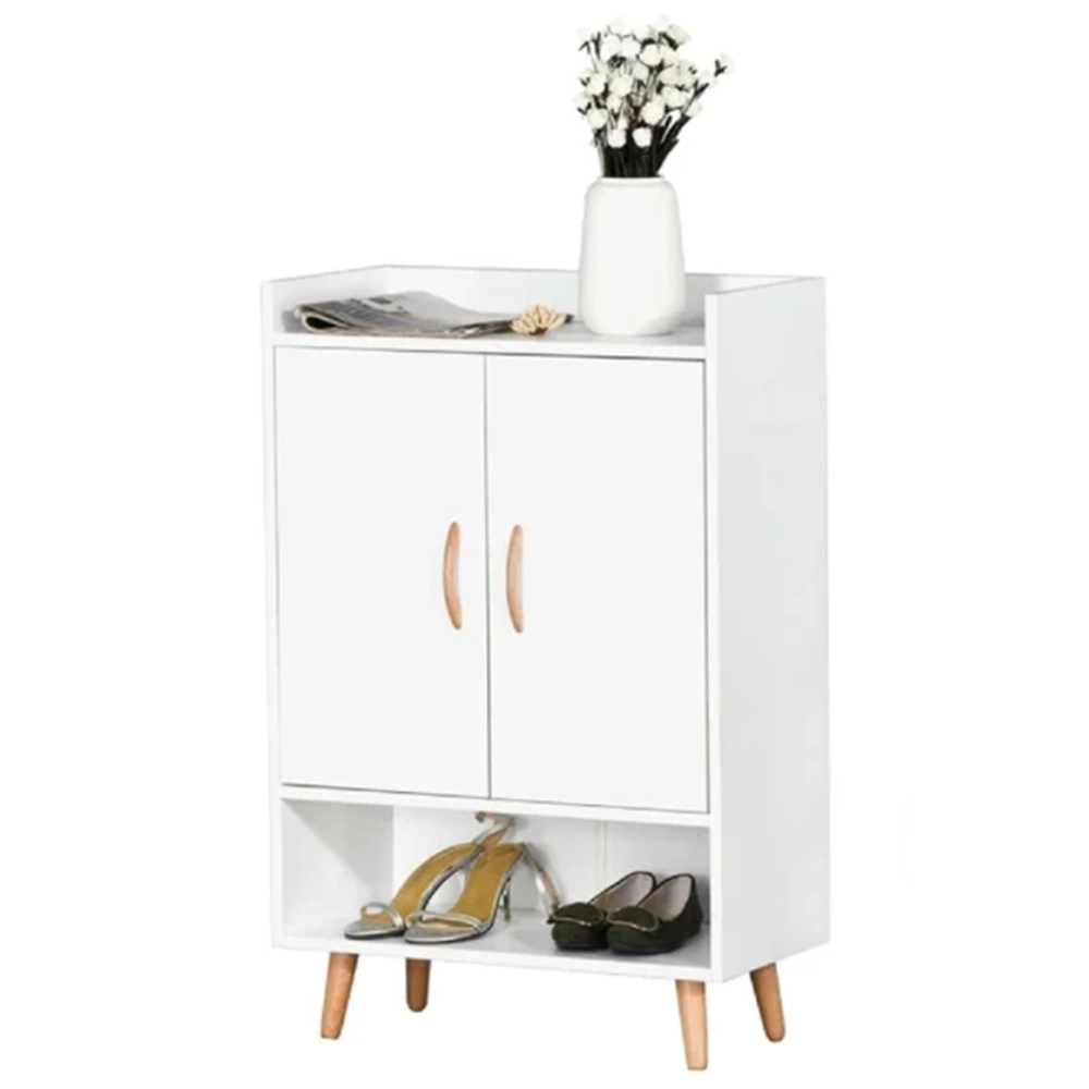 High Quality Wooden Cabinet Living Room Home Furniture White High Gloss Storage Shoe Rack