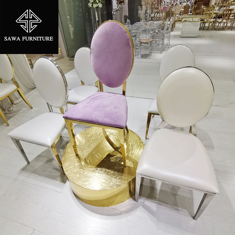 Flower Back Stainless Steel Gold Wedding Event Phoenix Chair