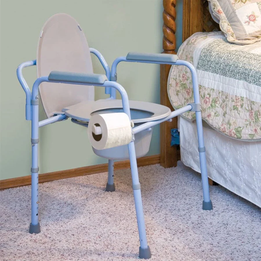 Robust and Durable Children Medical Folding Commode Chair with Wheels