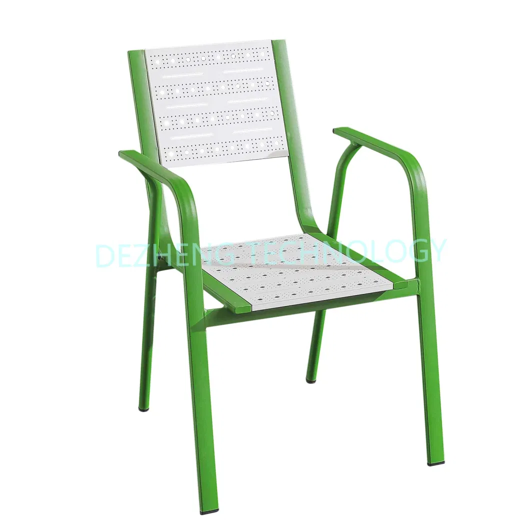 China Outdoor Restaurant Aluminum Frame Garden Dining Arm Chair