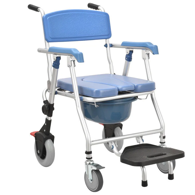 Robust and Durable Children Medical Folding Commode Chair with Wheels