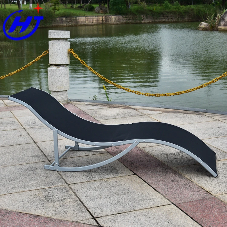 S Shape Amazon Hot Sale Long Wave Sun Lounger Reclining Poolside Lounger