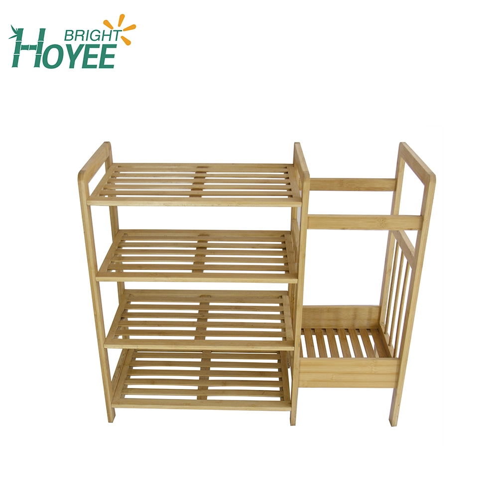 Wholesale Shoes Bench Entryway Organizer Standing Vintage Living Room Bamboo Shoe Cabinet 4 Tier Shoe Rack