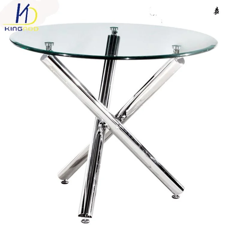 Cheap Modern Glass Top Dining Table Set/Dining Table and Chair