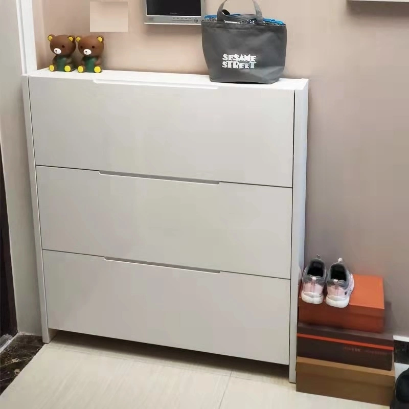 Modern Simple Hallway Corridor Furniture Household Wooden Storage Shoe Rack