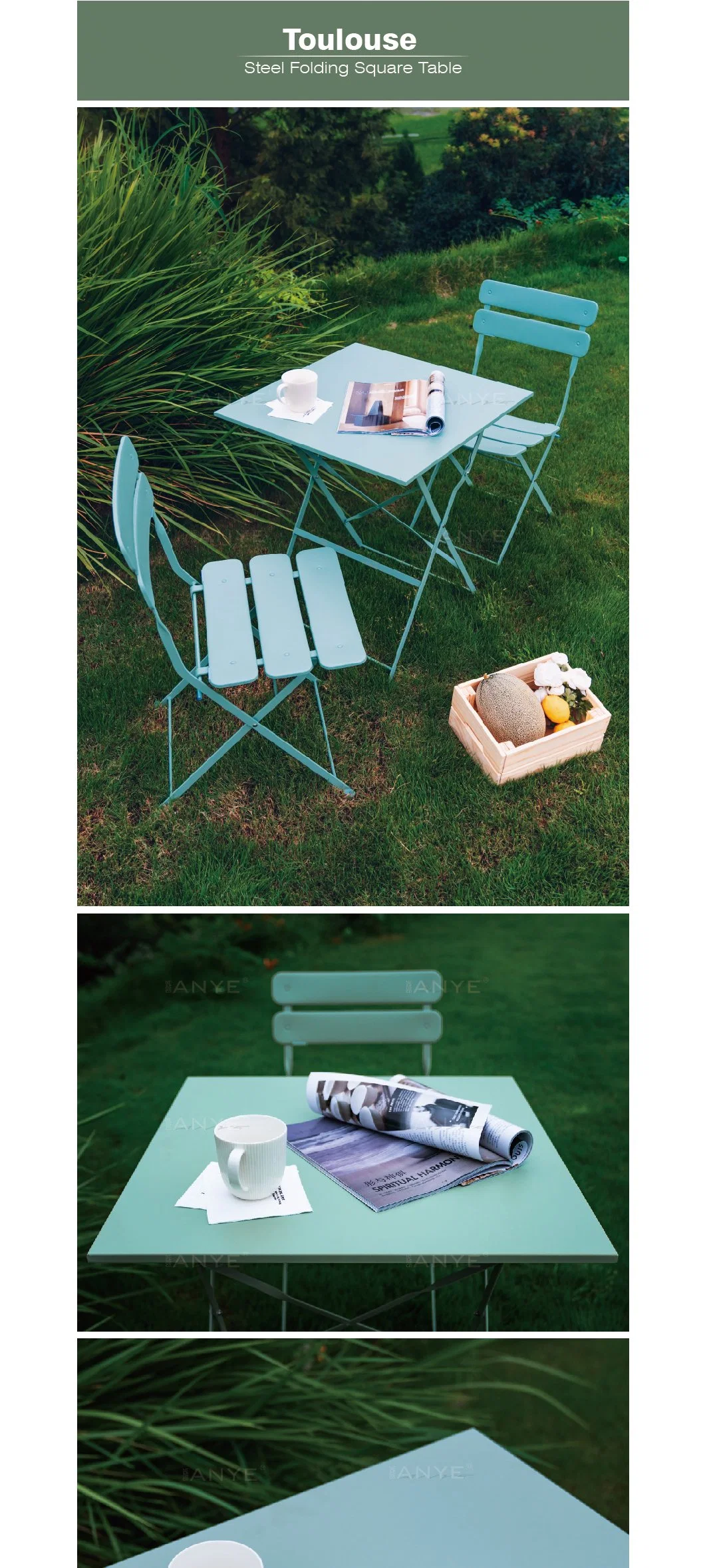 Portable Furniture Outdoor Camping and Barbeque Tea Table Foldable Small Dining Table