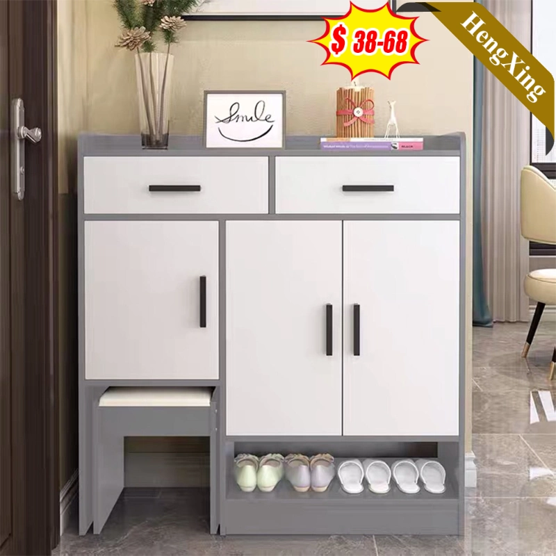 Wooden Home Living Room Furniture Shelving Dining Room Bar Shoe Cabinet Rack with Door Drawer