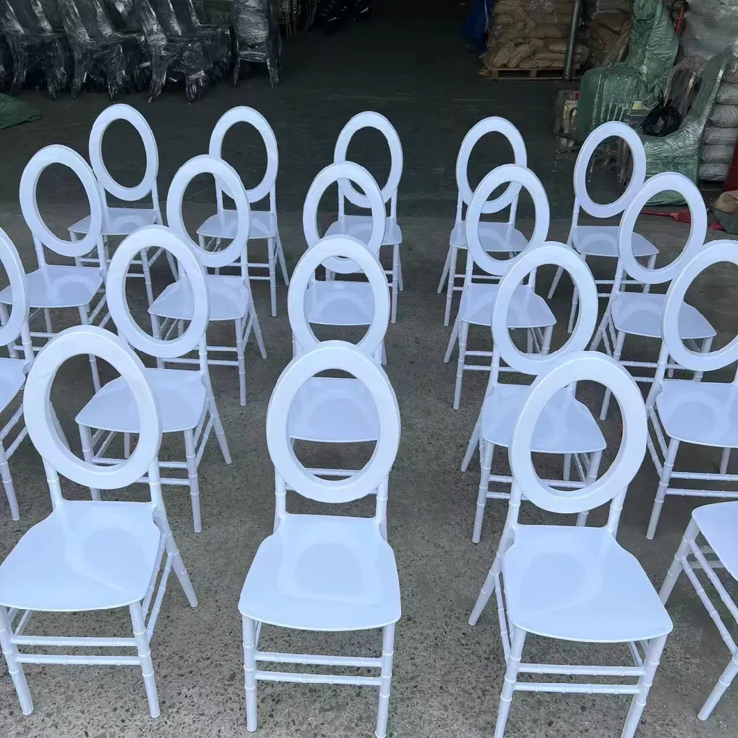 White O Back Commerical Knock Down Wholesale Garden Resin Wedding Tiffany Chairs