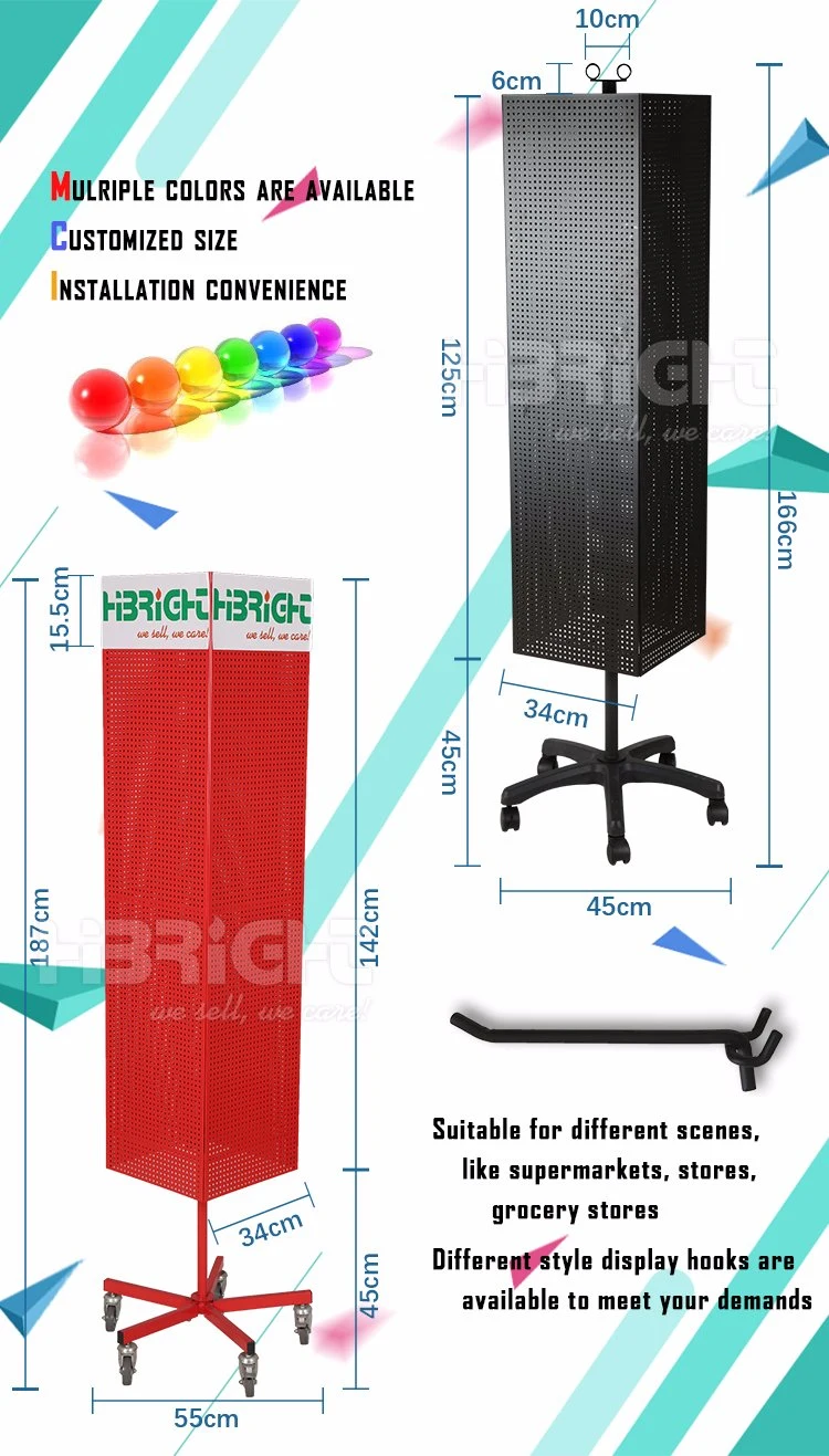 Steel Wire 4-Side Display Rack