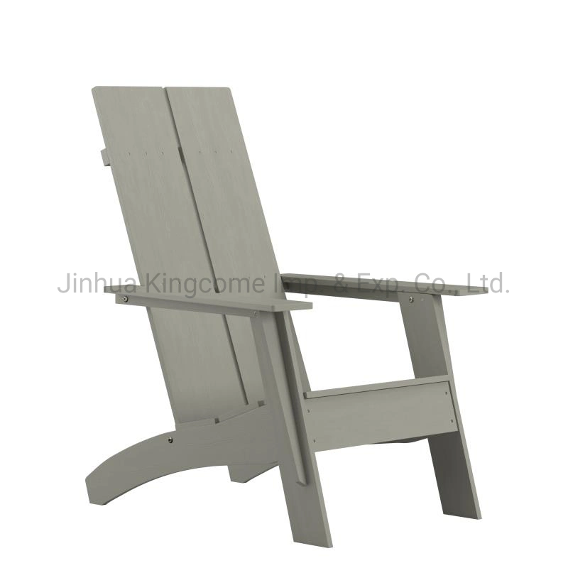 Outdoor Adirondack Chair for Garden Porch Patio Deck Backyard, Weather Resistant Accent Furniture in Gray