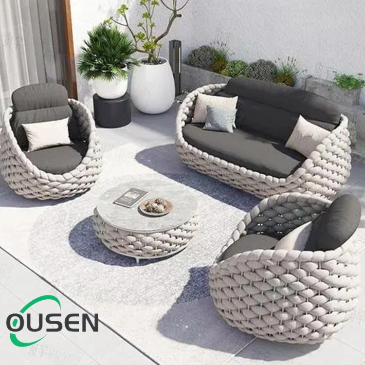 Manufacturer Price 4 Piece Patio Rattan Sofas Outdoor Garden Sofa Set