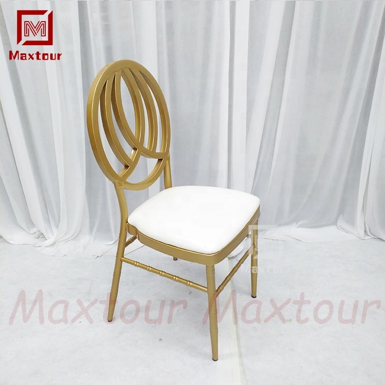 Luxury Round Cross Back Iron Phoenix Wedding Event Dining Chair