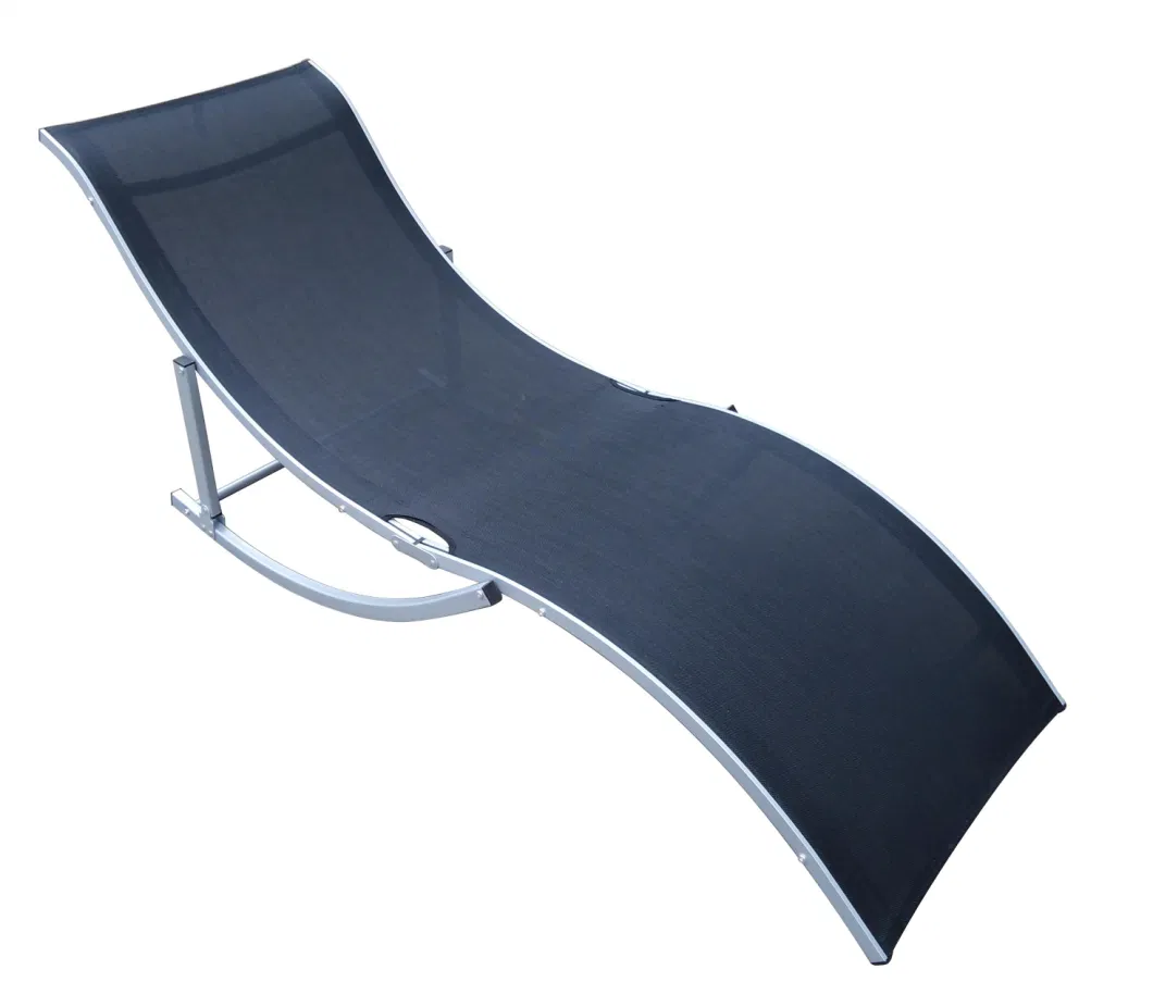 S Shape Amazon Hot Sale Long Wave Sun Lounger Reclining Poolside Lounger