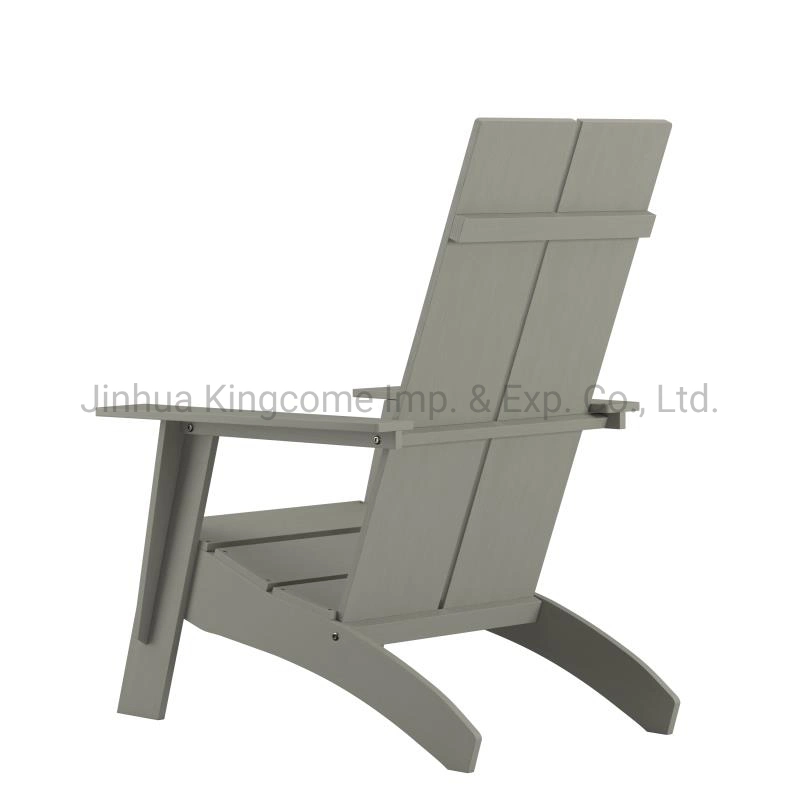 Outdoor Adirondack Chair for Garden Porch Patio Deck Backyard, Weather Resistant Accent Furniture in Gray