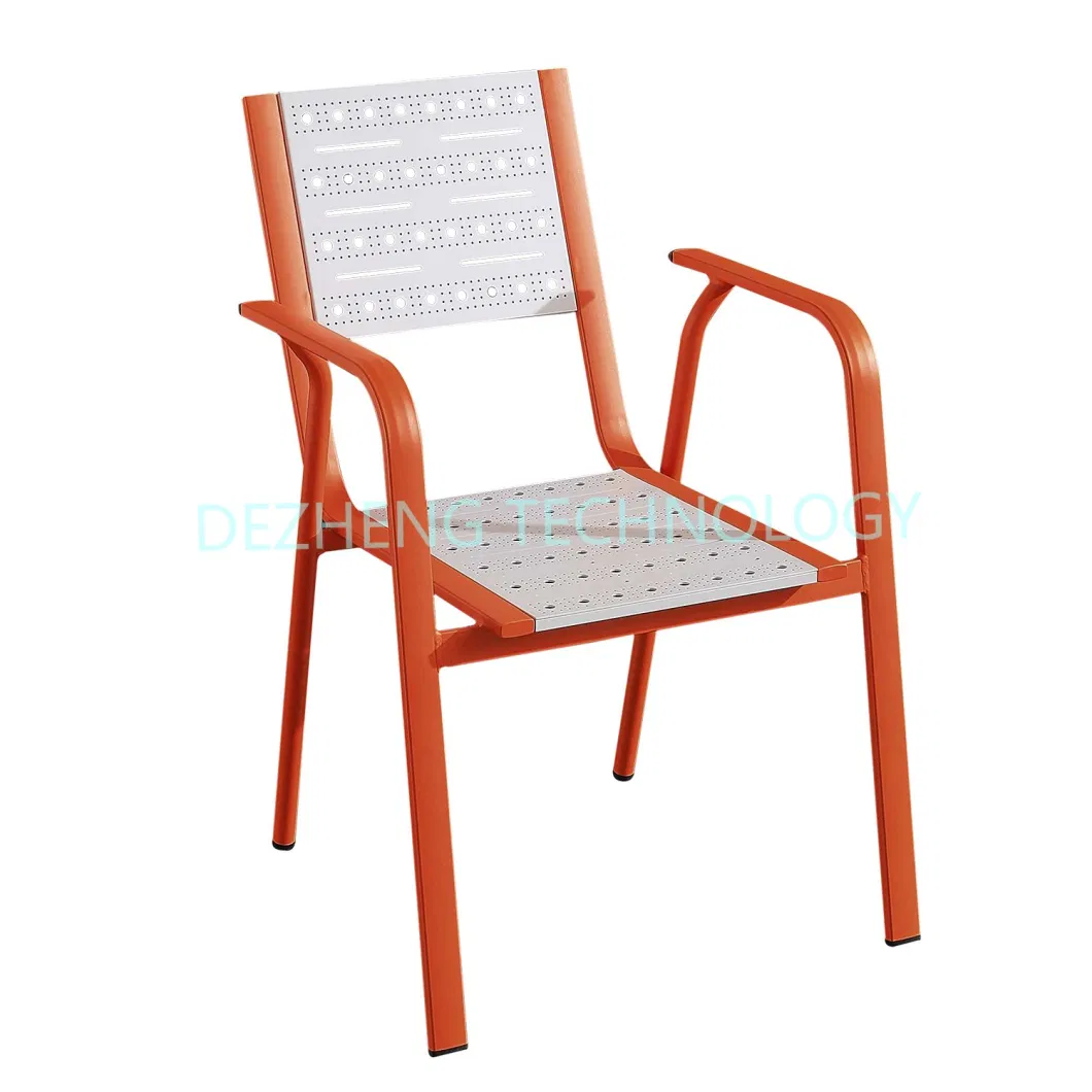 China Outdoor Restaurant Aluminum Frame Garden Dining Arm Chair