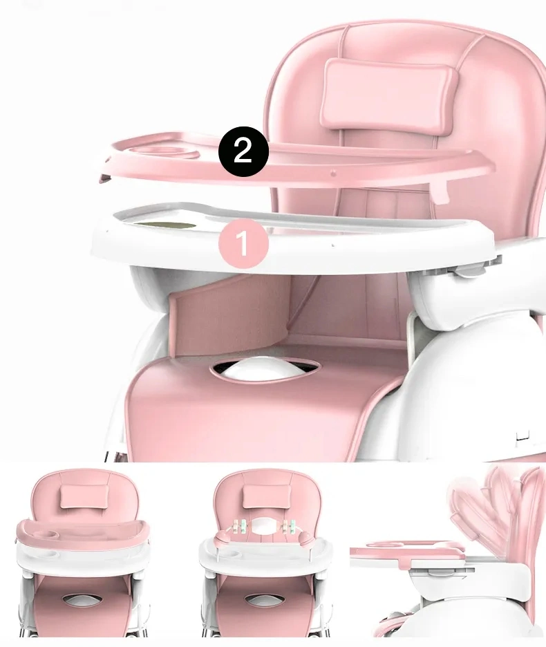 High Quality Multi-Functional Children&prime; S High Chair Portable Folding Kids Table Dining Chair