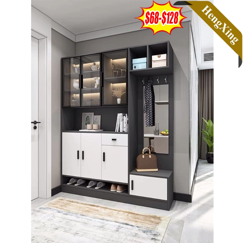 Wooden Home Living Room Furniture Bedroom Metal Glass Door Book Wine Cabinet Storage Shoe Rack